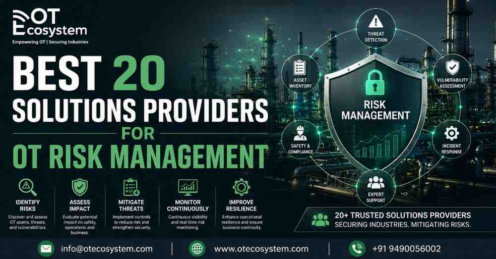 Best 20 Solutions Providers for OT Risk Management