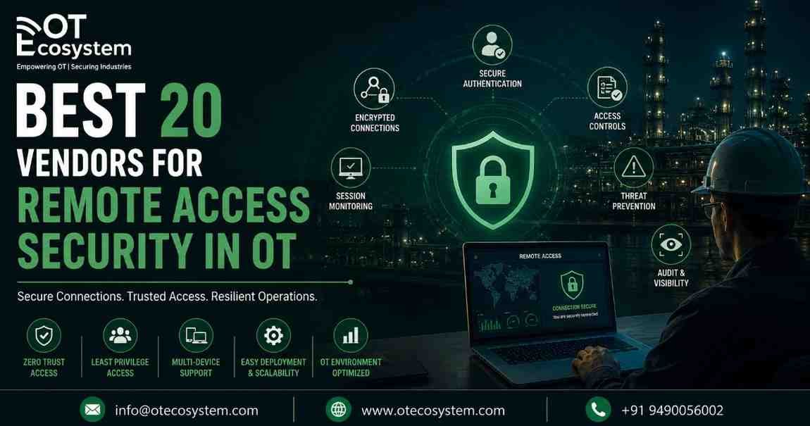 Best 20 Vendors for Remote Access Security in OT