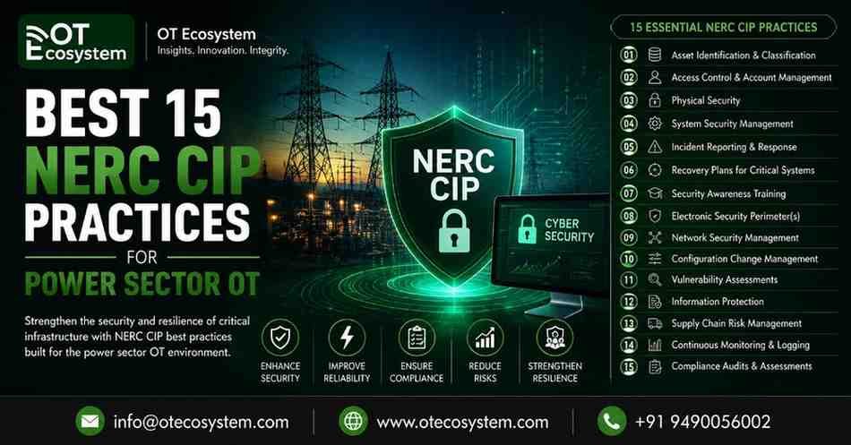 Best 15 NERC CIP Practices for Power Sector OT