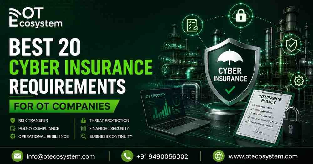 Best 20 Cyber Insurance Requirements for OT Companies